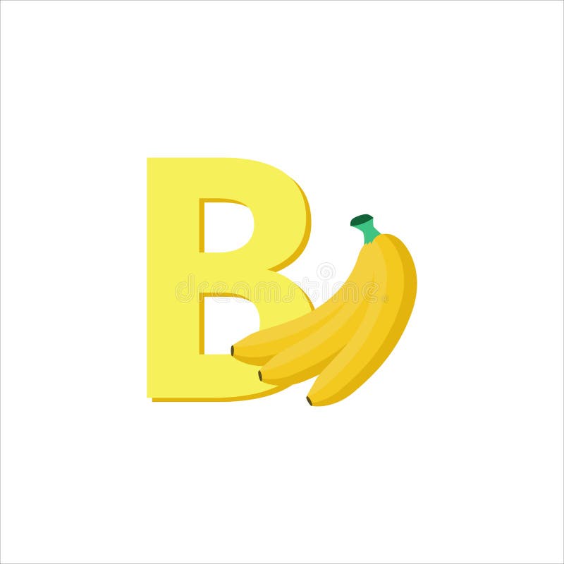 B é para banana para colorir