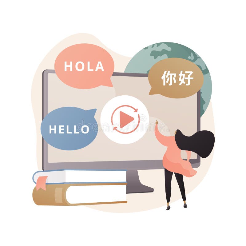 Ilustração do conceito de tradução de idiomas