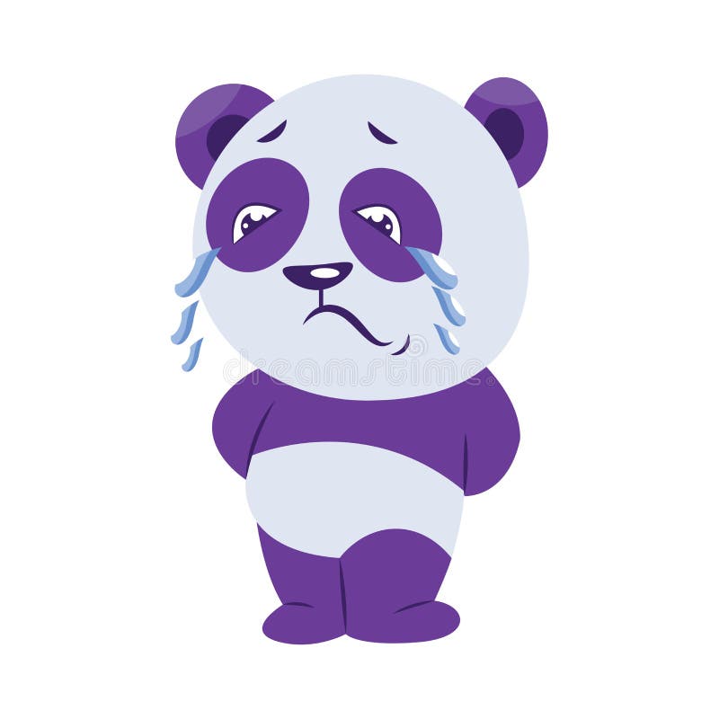 Urso Panda Gritando. Desenho Decorativo De Ilustração Vetorial