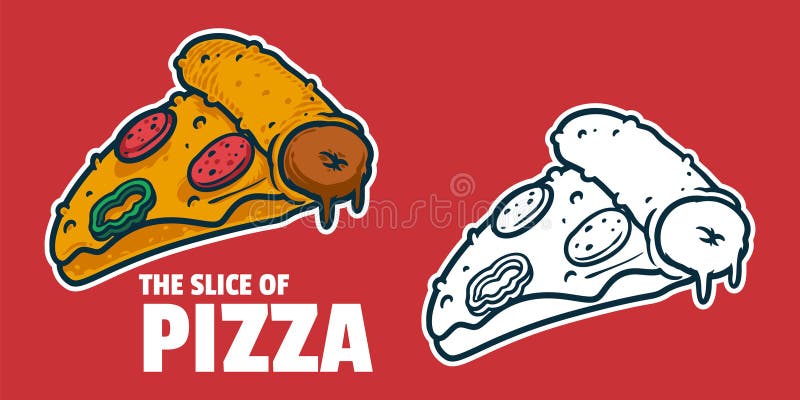 Fatia De PIZZA, Desenho Linear Simples Em Um Fundo Branco, Pizza, ROCA  EDITÁVEL Comida Saborosa Ilustração Stock - Ilustração de fundo, isolado:  164923628