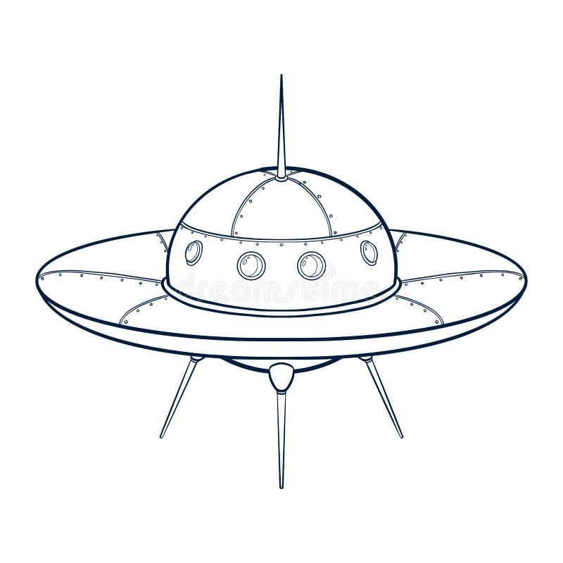 Ufo Coloring Page - Ufo Desenho Nave Espacial - Free Transparent PNG  Clipart Images Download