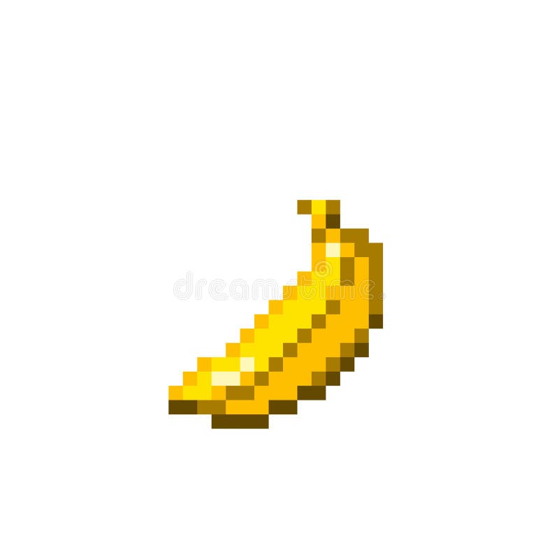 Pixel De Banana De Desenho Vetorial Para Ativo De Jogos Ilustração do Vetor  - Ilustração de frutas, fundo: 221776838