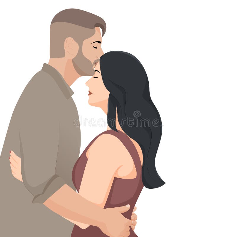 casal beijando ilustração de contorno de personagem em fundo