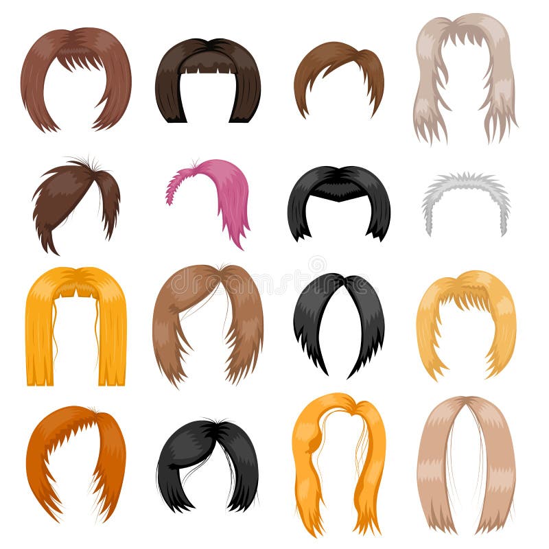 Mulher Penteado Perucas Vector Halloween Haircut E Feminino Falso Estilo De  Cabelo Ou Bobwig Ilustração Hairdressing Ou Corte De Cabelo Com Coloração  Para Carnaval Isolado No Fundo Branco Royalty Free SVG, Cliparts