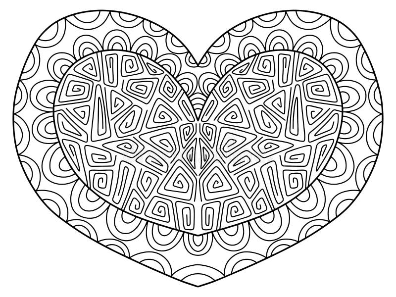 Página De Colorir Mandala Para Crianças E Adultos Do Feliz Dia Dos  Namorados Ilustração do Vetor - Ilustração de branco, mandala: 209423652