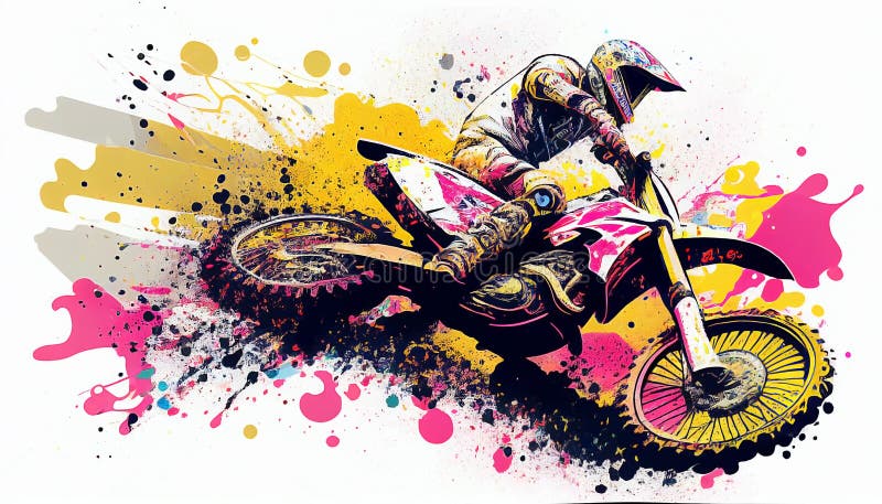 Motocross Racer Na Pista De Poeira. Estilo Dos Desenhos Animados.  Ilustração Vetorial Conceitual Sobre Motocross Sport.Motocross Racer Na  Pista De Poeira. Estilo Dos Desenhos Animados Royalty Free SVG, Cliparts,  Vetores, e Ilustrações