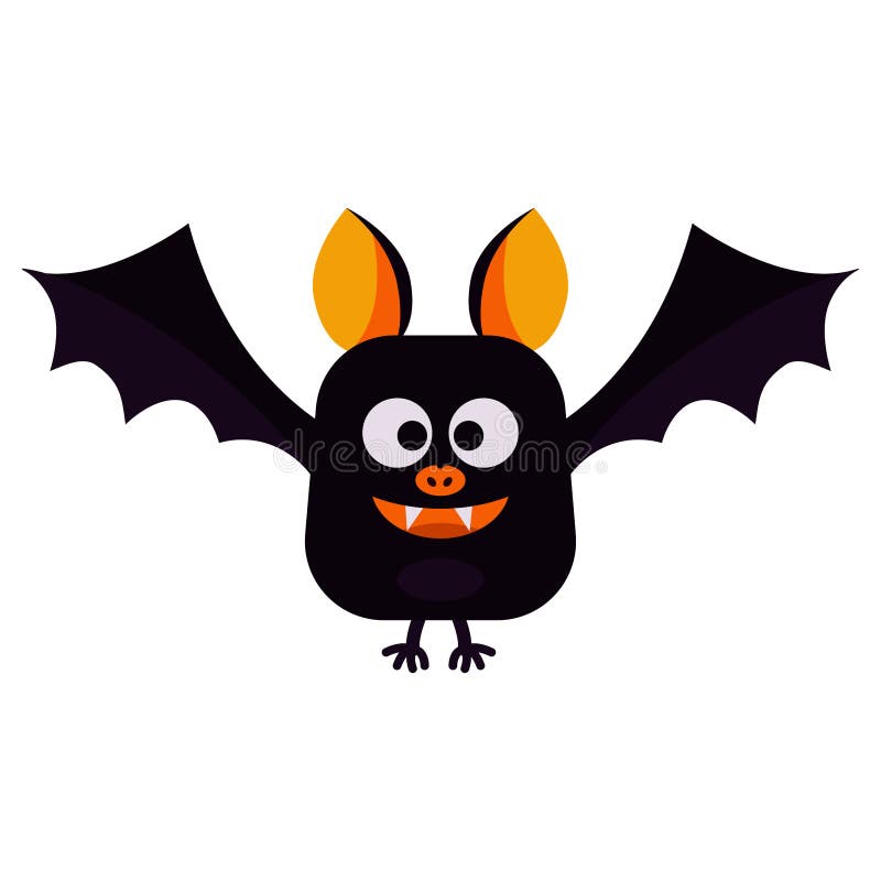 Desenho plano morcego halloween