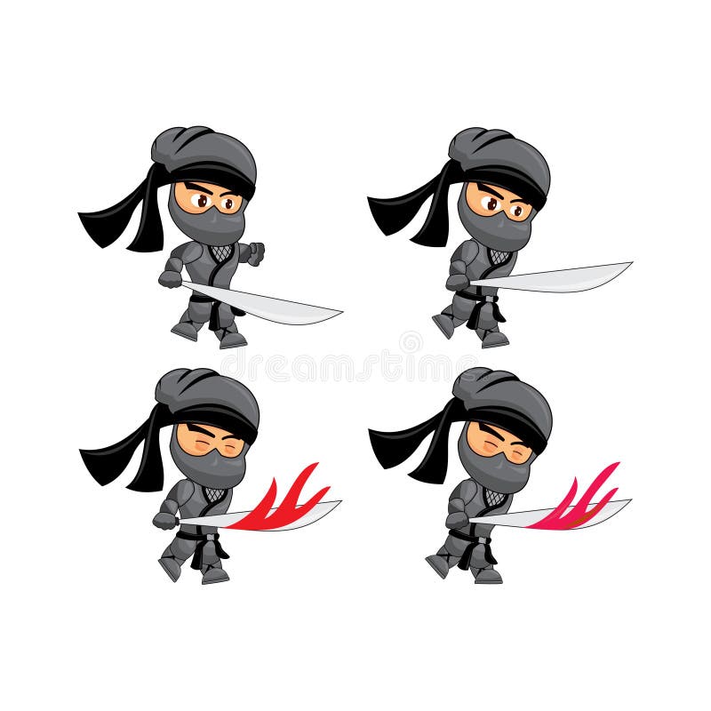 O Ataque De Gato Ninja Com O Logotipo Do Projeto Mascote De