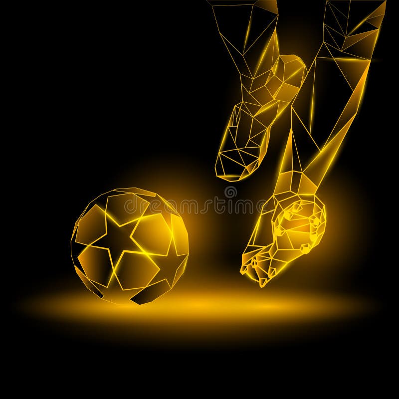 Bola No Lance Inicial De Um Jogo Do Futebol Ou De Futebol Luz