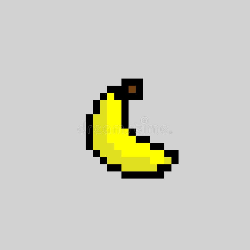 Pixel De Banana De Desenho Vetorial Para Ativo De Jogos Ilustração do Vetor  - Ilustração de frutas, fundo: 221776838