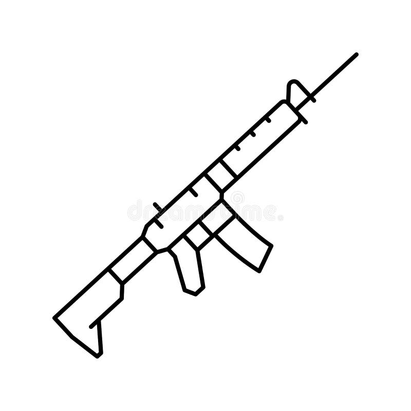 Vetor De Ícone De Linha De Rifle De Fogo Central. Sinal De Rifle De Fogo  Central. Ilustração De Preto De Símbolo De Contorno Isolado Royalty Free  SVG, Cliparts, Vetores, e Ilustrações Stock.