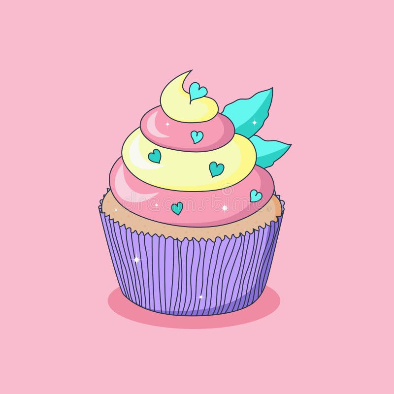 Baixar Vetor De Conjunto De Ilustração De Cupcakes Kawaii