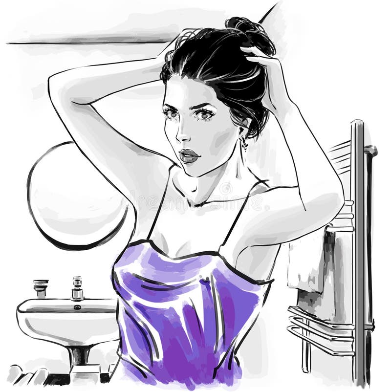 Ilustra??o da forma, retrato da mulher ilustração do vetor Ilustra??o da forma, retrato da mulher ilustração do vetor