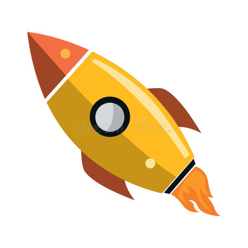 Ilustra??o de um foguete Rocket Flat Illustration ilustração do vetor Ilustra??o de um foguete Rocket Flat Illustration ilustração do vetor