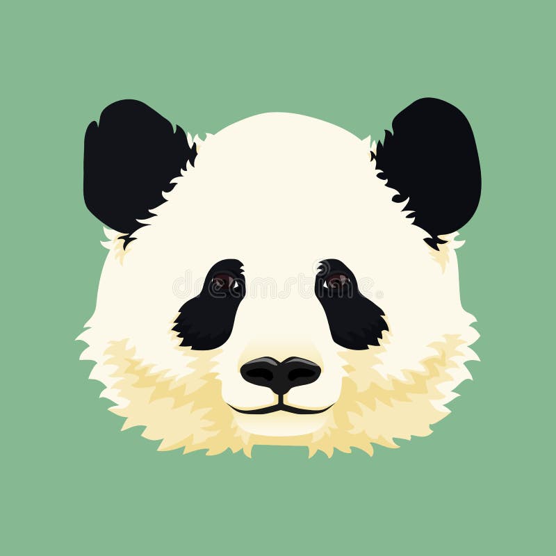 Cartoon Vector Illustration. Cute Giant Panda Face. Black and White Asian  Bear Ilustração do Vetor - Ilustração de brincalhona, gordo: 144910917