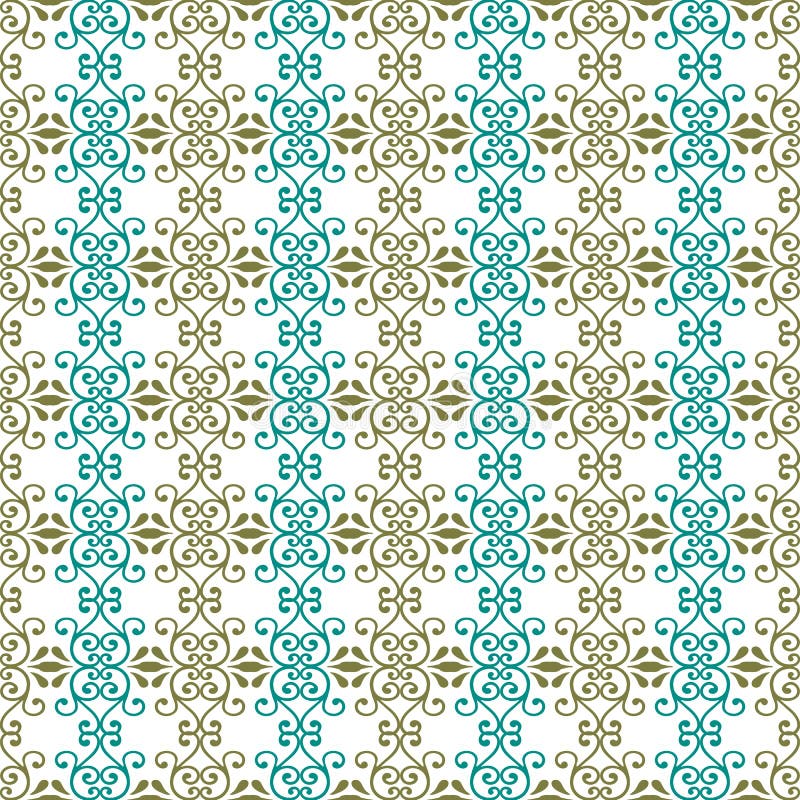 Ilustra??o sem emenda do teste padr?o das folhas la?ados, floral abstratos e dos redemoinhos na disposi??o geom?trica ilustração do vetor Ilustra??o sem emenda do teste padr?o das folhas la?ados, floral abstratos e dos redemoinhos na disposi??o geom?trica ilustração do vetor