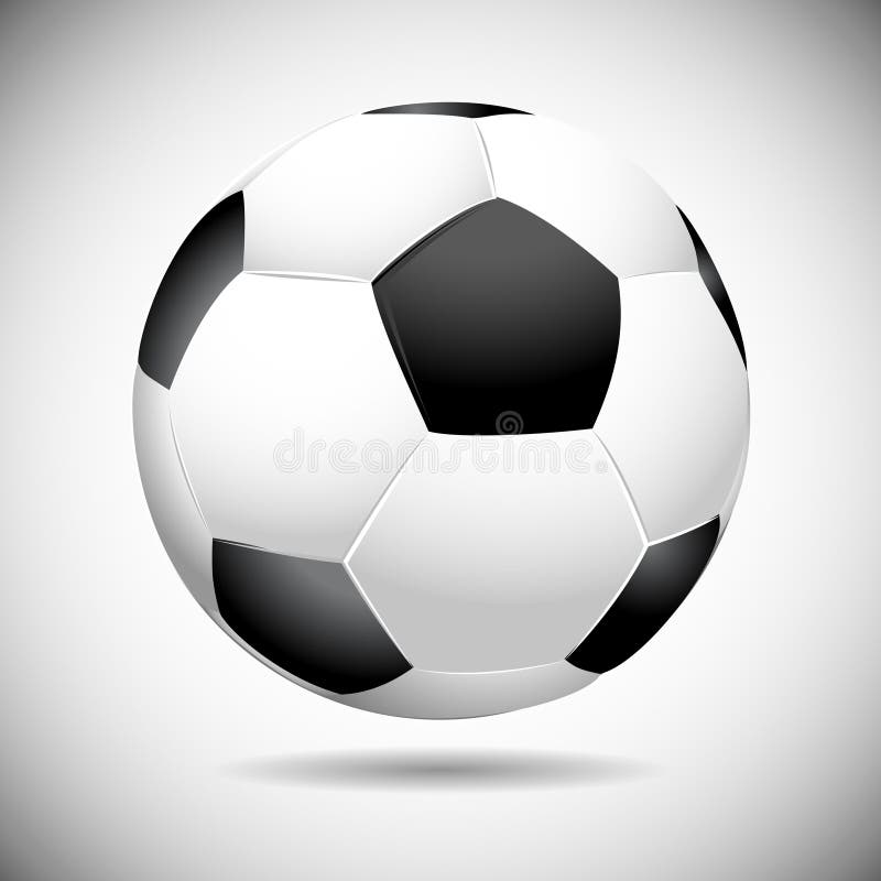 Balón de fútbol en blanco Vector Premium