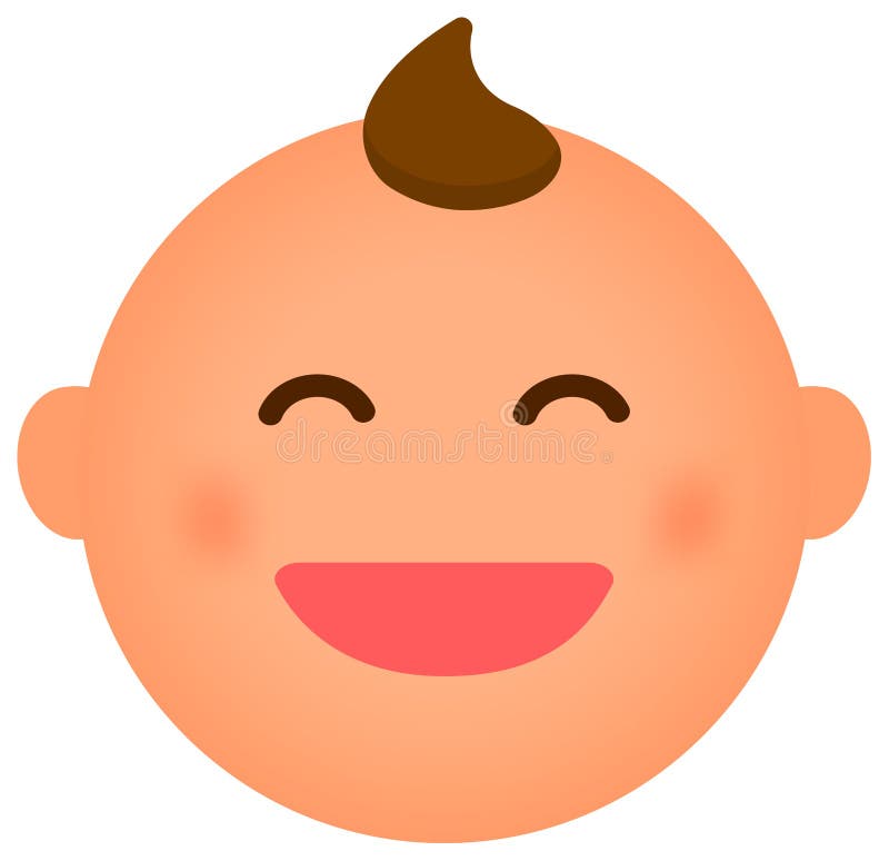 Ilustración De Emoticono De Cara De Bebé De Dibujos Animados / Sonrisa  Ilustración del Vector - Ilustración de persona, sonriente: 173292640