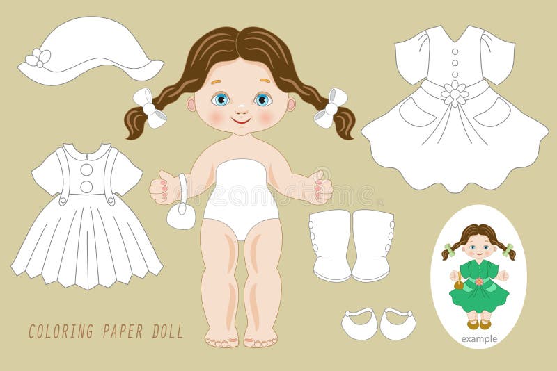 Ilustración De La Muñeca De Papel Para Colorear Con Ropa Ilustración del Vector - Ilustración de colorante, corte: 220205092 Ilustración De La Muñeca De Papel Para Colorear Con Ropa Ilustración del Vector - Ilustración de colorante, corte: 220205092