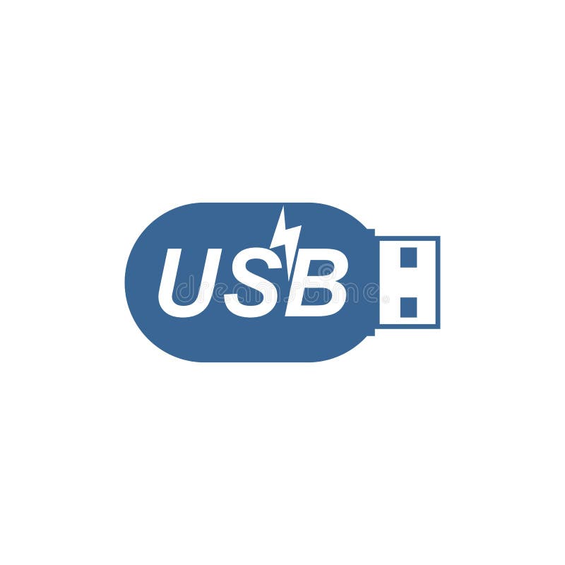 Ilustración De La Plantilla De Logotipo Del Vector USB Flash Drive Icon de Ilustración de vector, elemento: 164397491