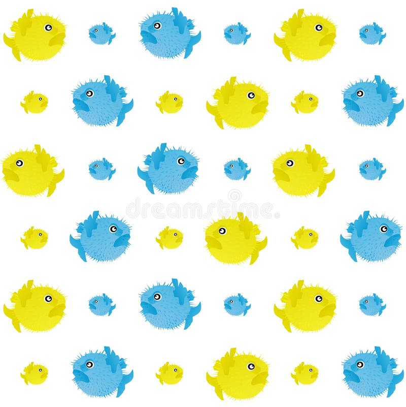 Ilustración De Peces Azules Y Amarillos, Personaje Gracioso De Dibujos  Animados, Fondos De Pantalla Stock de ilustración - Ilustración de pluma,  travieso: 168711956