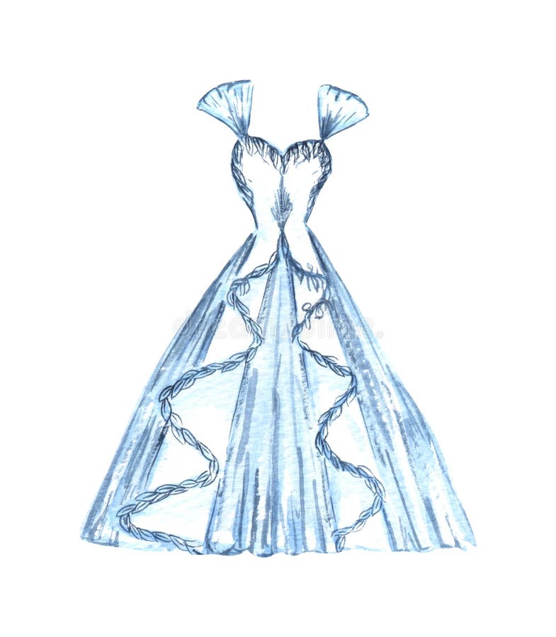 Ilustración De Vestido De Novia De Color Agua. Trapo De Boda De Color Azul  Claro Foto de archivo - Imagen de novia, forma: 230143482