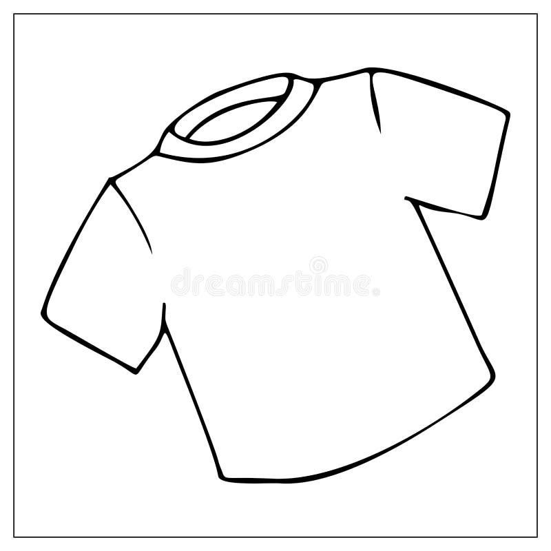 Ilustración Vectorial Con Contornos De Camisa Blanca Básica Simple. Para Aplicación De Logotipo Web Ui. Estilo De Dibujo Ilustración del Vector Ilustración de contorno, belleza: 184428255