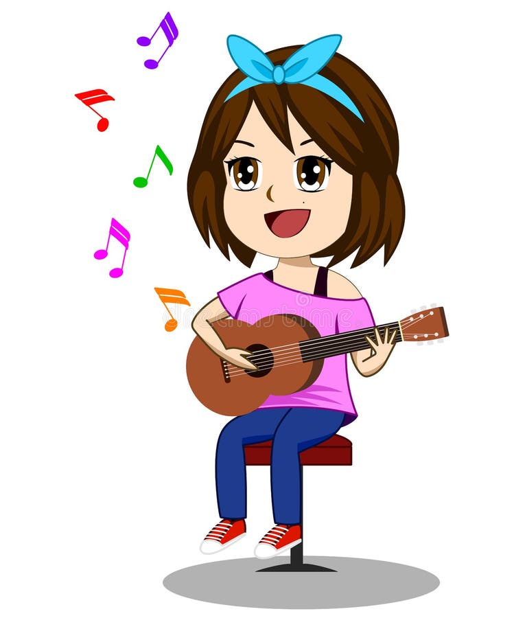 Niña Tocando La Guitarra Y Cantando Los Pasos 10 Ilustración del Vector - Ilustración de feliz, juego: 165504931 Niña Tocando La Guitarra Y Cantando Los Pasos 10 Ilustración del Vector - Ilustración de feliz, juego: 165504931