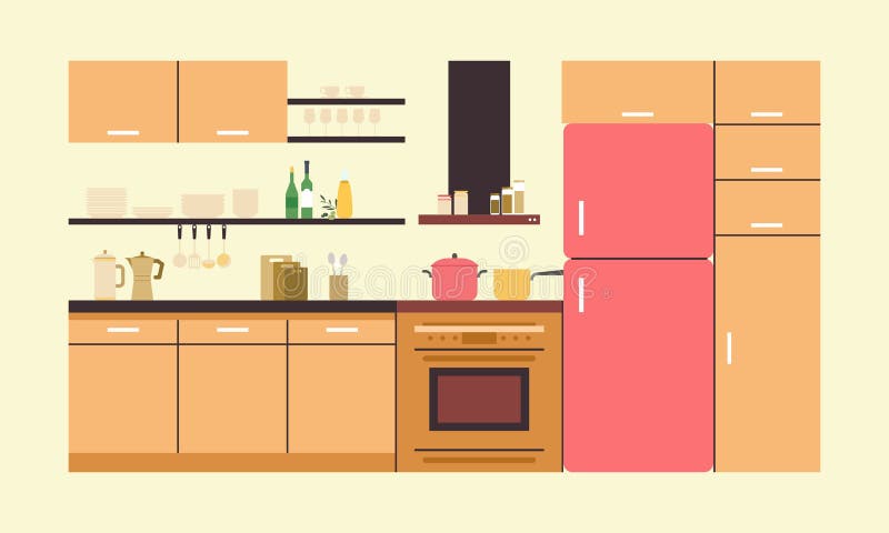 Ilustración Vectorial De Cocina Moderna. Dibujos Animados De Fondo Plano De Los Muebles Y Aparatos De Cocina Frigorífico O Cu Ilustración del Vector - Ilustración de equipo, cocina: 193186402 Ilustración Vectorial De Cocina Moderna. Dibujos Animados De Fondo Plano De Los Muebles Y Aparatos De Cocina Frigorífico O Cu Ilustración del Vector - Ilustración de equipo, cocina: 193186402