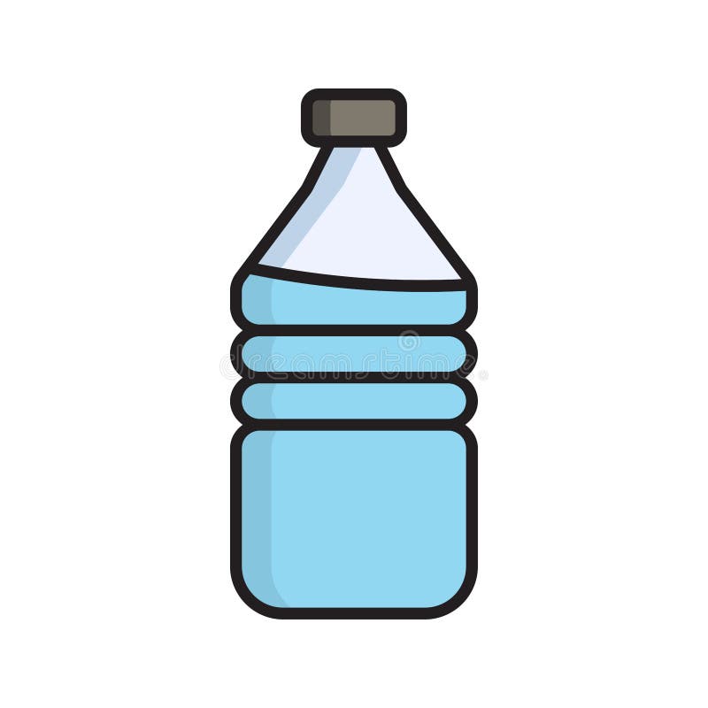 Botella de plástico de agua dibujos animados vector ilustración objeto  aislado