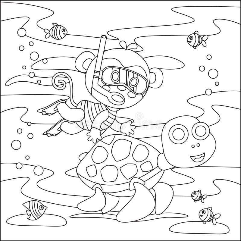 Tortuga De Mar En El Estilo Del Zentangle Stock De Ilustracion Ilustracion De Oceano Blanco
