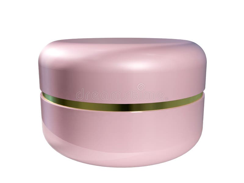 ilustraci?n 3D Tarro plástico rosado cerrado con la crema aislada en el fondo blanco ilustración del vector ilustraci?n 3D Tarro plástico rosado cerrado con la crema aislada en el fondo blanco ilustración del vector