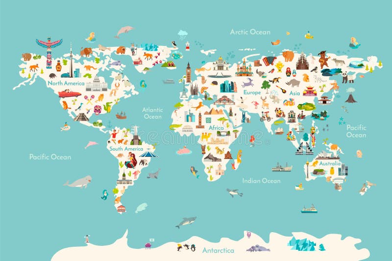 Ilustraci?n del vector de la correspondencia de mundo Las señales, la vista y los animales dan el icono del drenaje libre illustration Ilustraci?n del vector de la correspondencia de mundo Las señales, la vista y los animales dan el icono del drenaje libre illustration