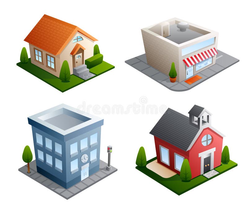 Ilustraciones del edificio stock de ilustración
