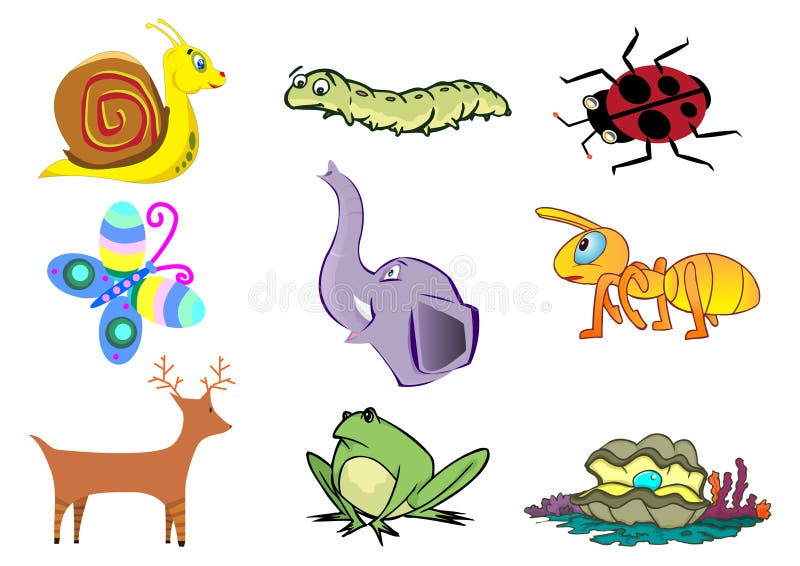 Ilustración animal linda clasificada en vector libre illustration