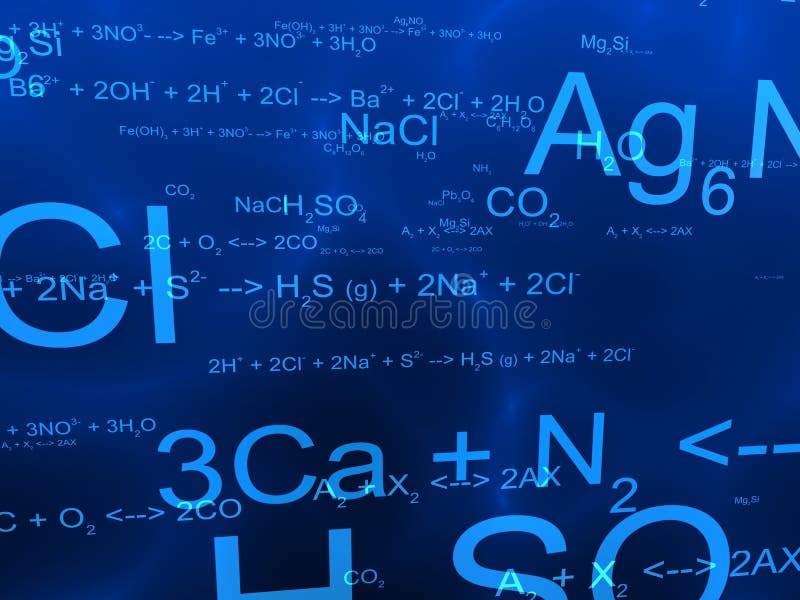 3d rendered illustration chemical formulas. 3d rendered illustration chemical formulas