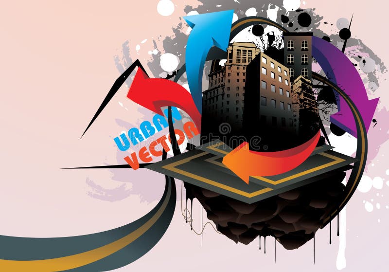 Ilustración de la ciudad de la historieta libre illustration Ilustración de la ciudad de la historieta libre illustration