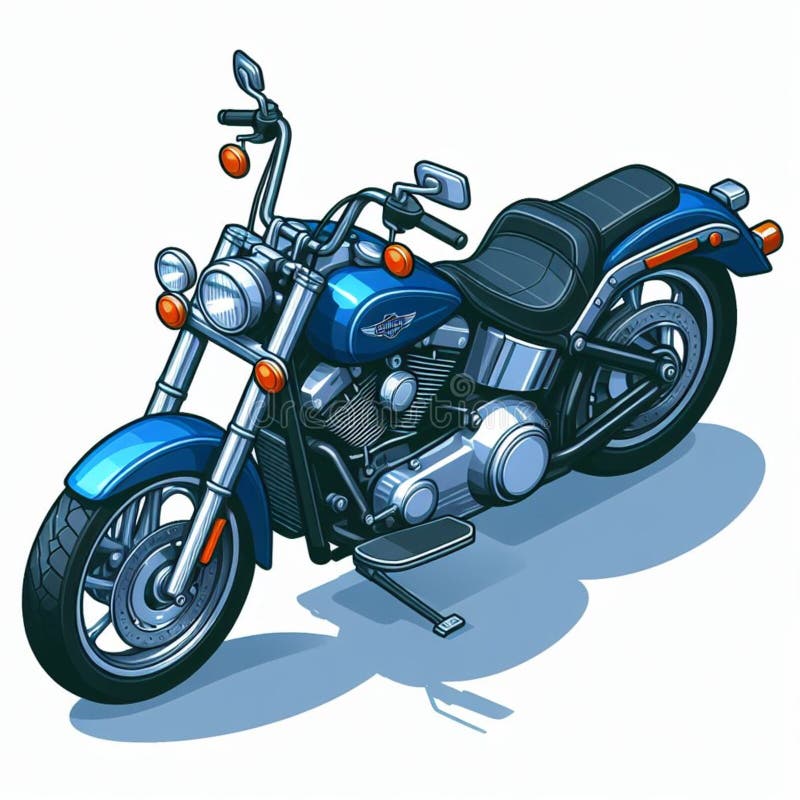 Ilustración de la moto bobber en forma de objeto isométrico aislado en un fondo blanco 3 stock de ilustración