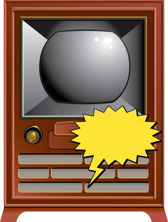 Ilustración de la vendimia TV ilustración del vector Ilustración de la vendimia TV ilustración del vector