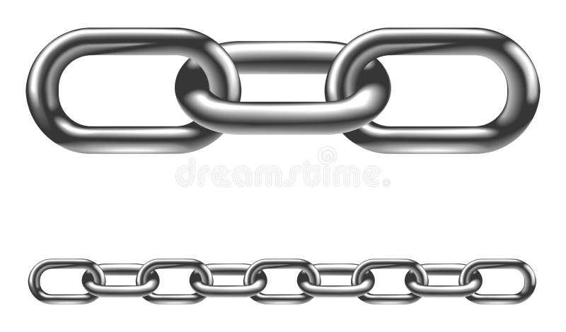 Ilustración de las conexiones de cadena del metal