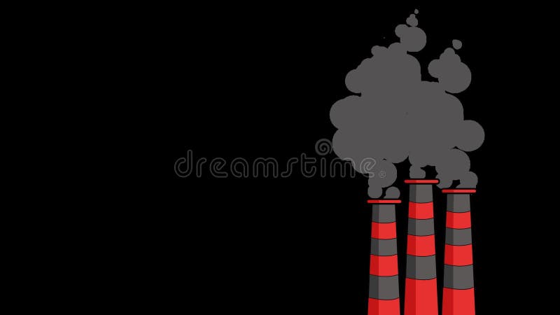 Ilustración de los efectos del calentamiento global causado por la contaminación del aire libre illustration