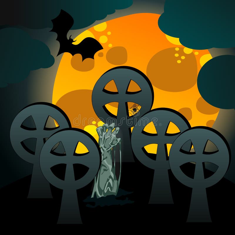 Ilustración de los undead que se levantan del sepulcro ilustración del vector Ilustración de los undead que se levantan del sepulcro ilustración del vector