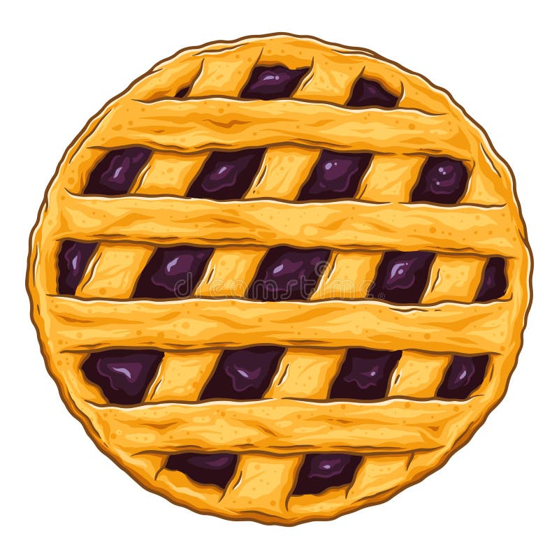 Ilustración de pastel de arándano