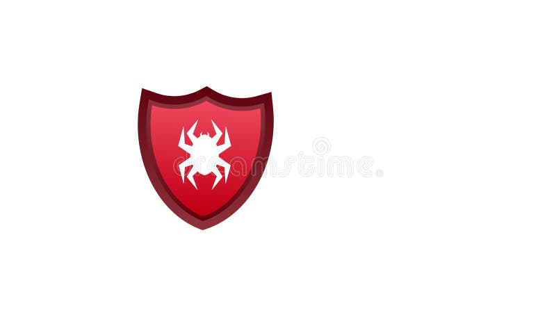 Ilustración de símbolo de peligro. protección contra virus. alerta de virus informáticos. seguridad de datos de tecnología de inte