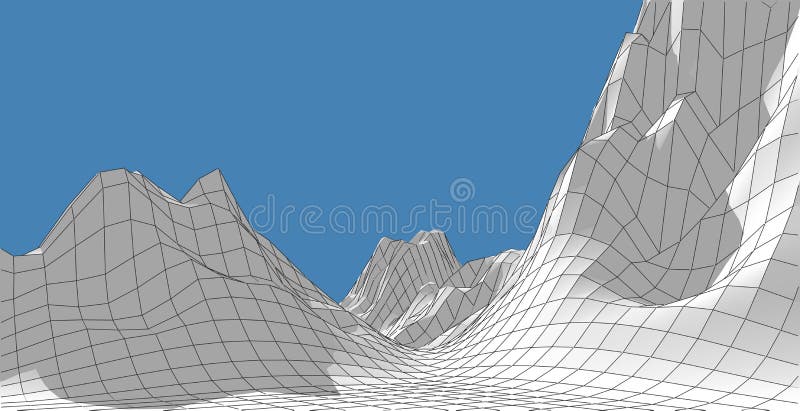 Ilustración del terreno, las montañas, el desierto, la duna de arena, El concepto de fondo de la Tierra libre illustration Ilustración del terreno, las montañas, el desierto, la duna de arena, El concepto de fondo de la Tierra libre illustration