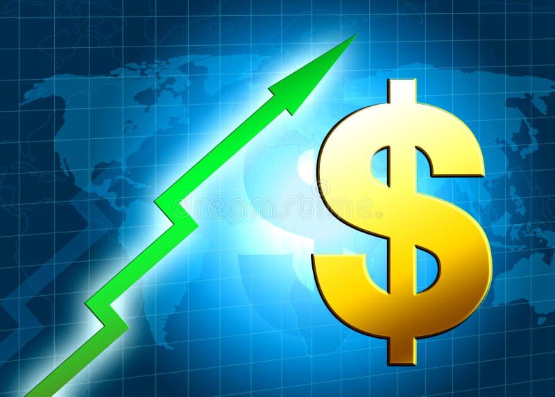 Ilustración del valor de aumento del dólar stock de ilustración Ilustración del valor de aumento del dólar stock de ilustración