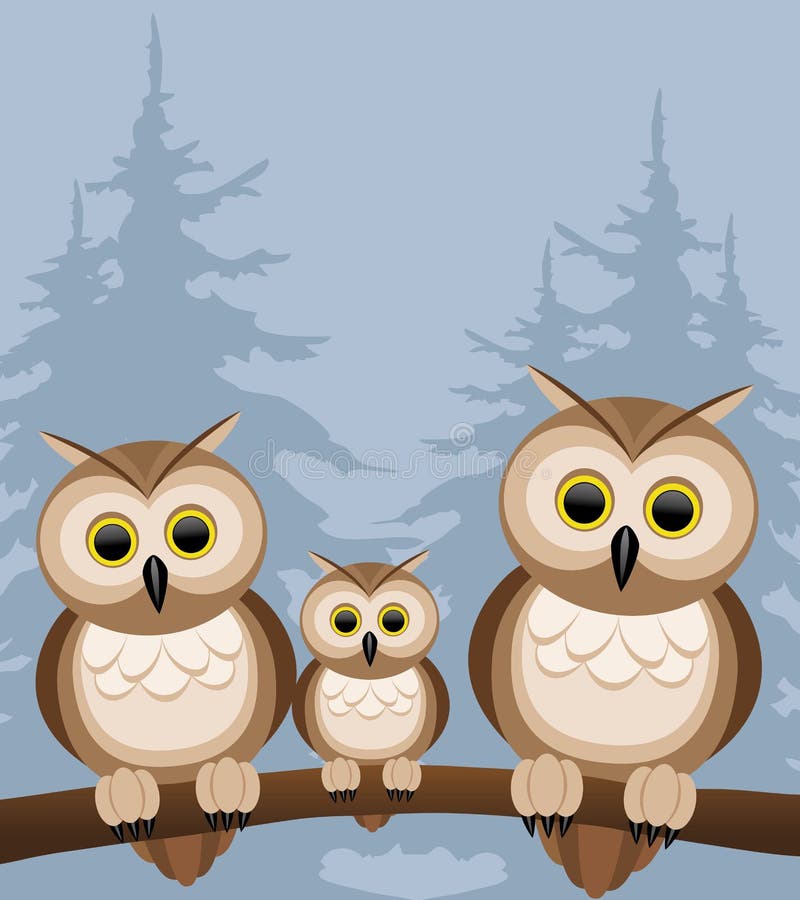 Ilustración del vector Búhos libre illustration Ilustración del vector Búhos libre illustration