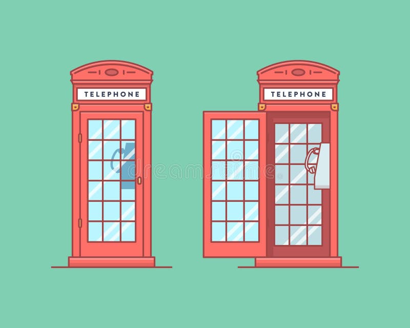 Ilustración del vector Caja de llamada pública del teléfono rojo stock de ilustración Ilustración del vector Caja de llamada pública del teléfono rojo stock de ilustración