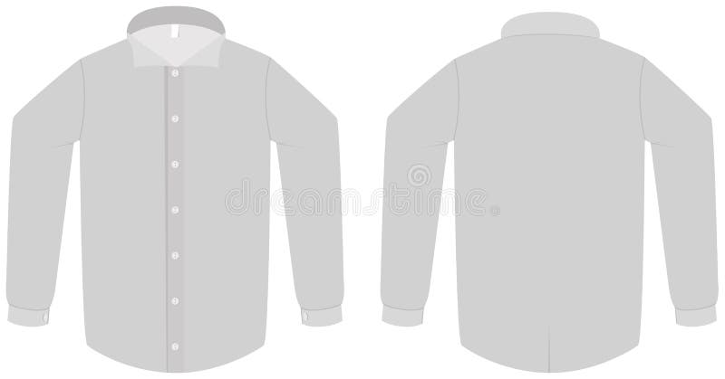 Template vector illustration of a blank dress shirt. All objects and details are isolated. Colors and white background color are easy to adjust/customize. Template vector illustration of a blank dress shirt. All objects and details are isolated. Colors and white background color are easy to adjust/customize.