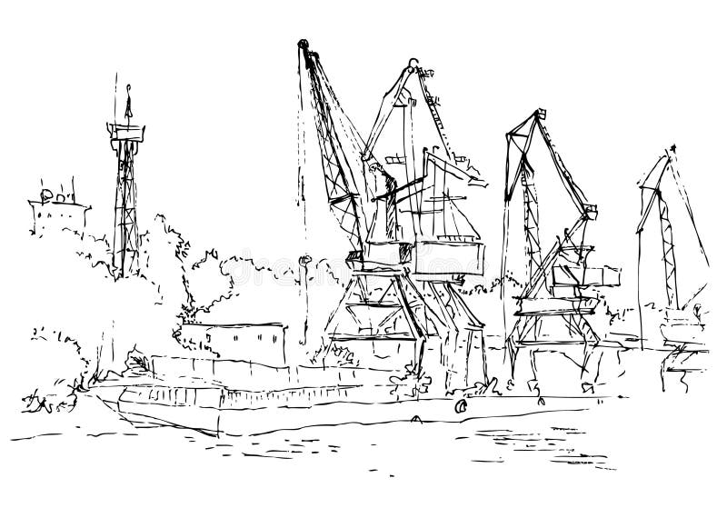Download Ilustración Drenada Mano Acceso Línea Arte Ilustración del Vector - Ilustración de ordenador, grúa: 41908456